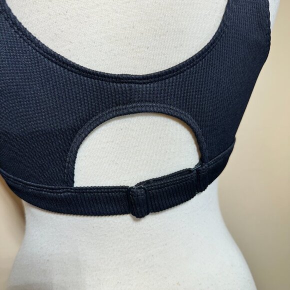 Old Navy Black Textured-Rib Cutout Tie-Front Bikini Swim Top NWOT - Picture 5 of 7